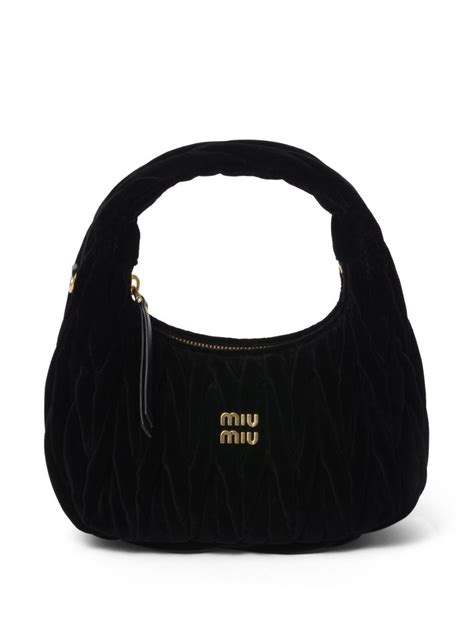 miu miu velvet bag|Black Matelassé Velvet Mini.